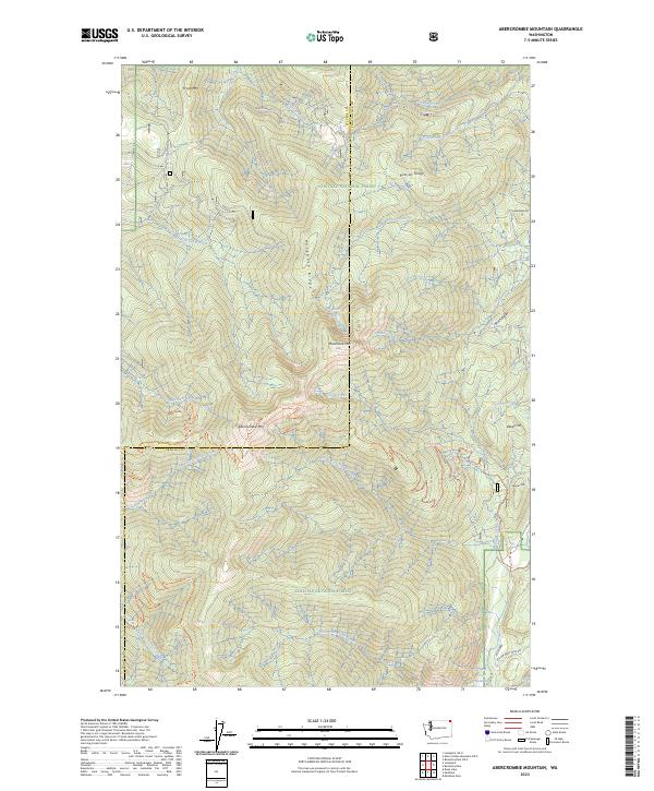 USGS Topographic Map – Abercrombie Mountain