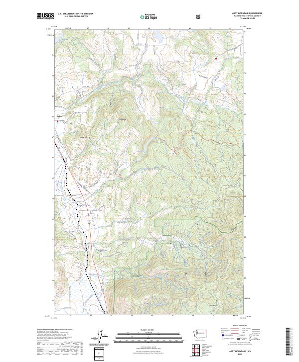 USGS Topographic Map – Addy Mountain