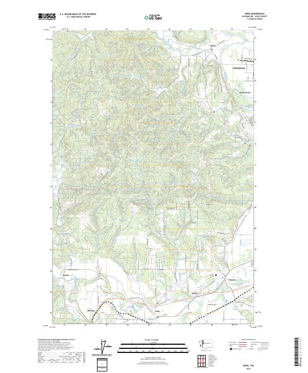 USGS Topographic Map – Adna