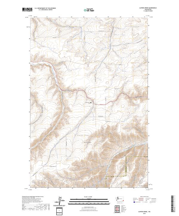 USGS Topographic Map – Alpowa Ridge