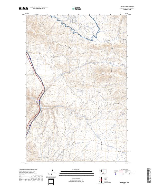 USGS Topographic Map – Badger Gap