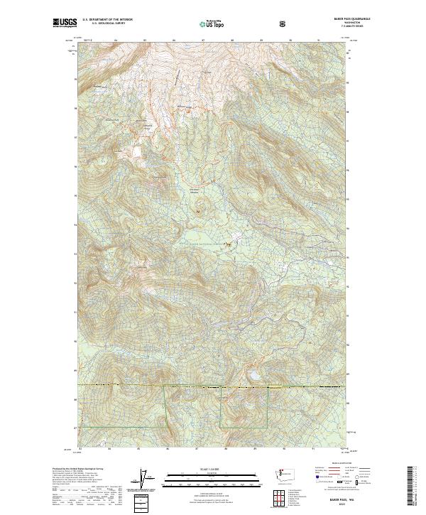 USGS Topographic Map – Baker Pass