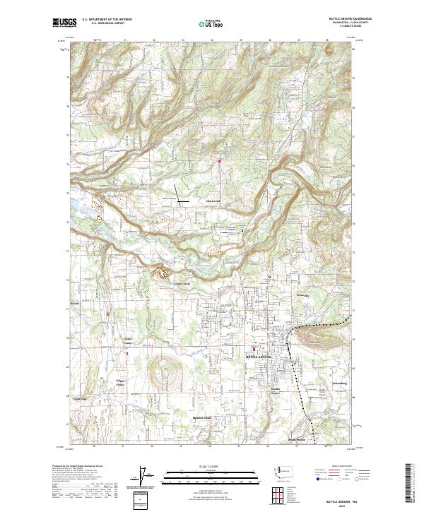 USGS Topographic Map – Battle Ground