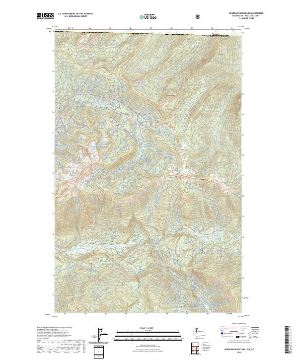 USGS Topographic Map – Bearpaw Mountain