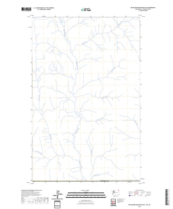2023 Map of Belshazzar Mountain OE N, 2023 Print