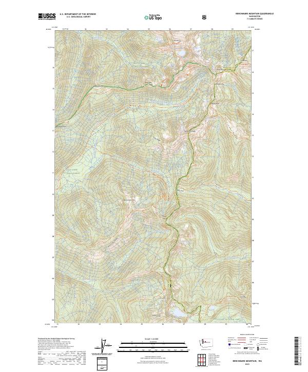 USGS Topographic Map – Benchmark Mountain