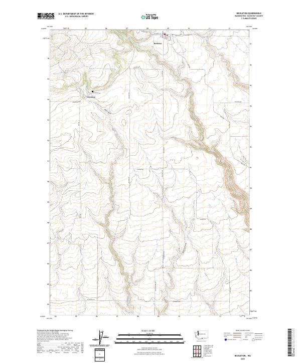 USGS Topographic Map – Bickleton