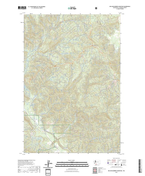 USGS Topographic Map – Big Huckleberry Mountain