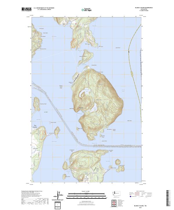 USGS Topographic Map – Blakely Island
