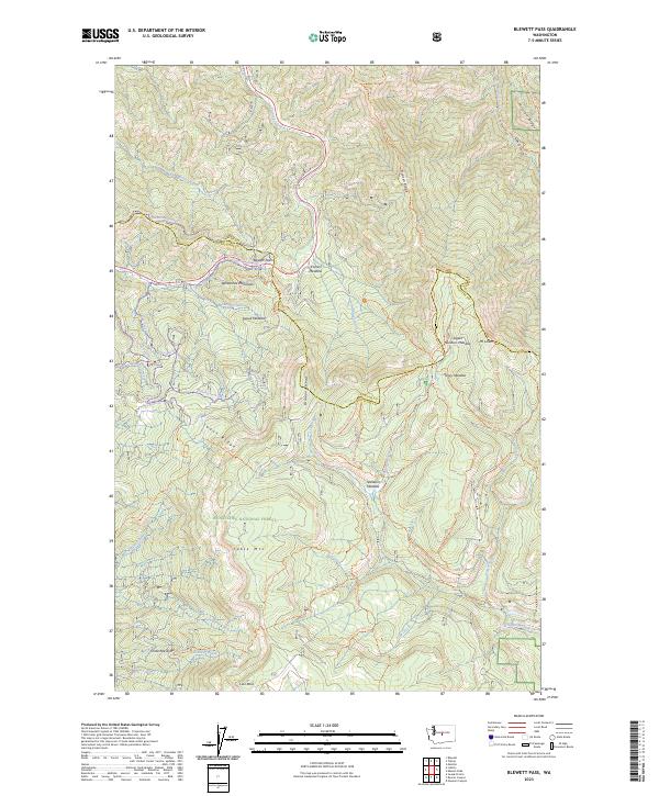 USGS Topographic Map – Blewett Pass