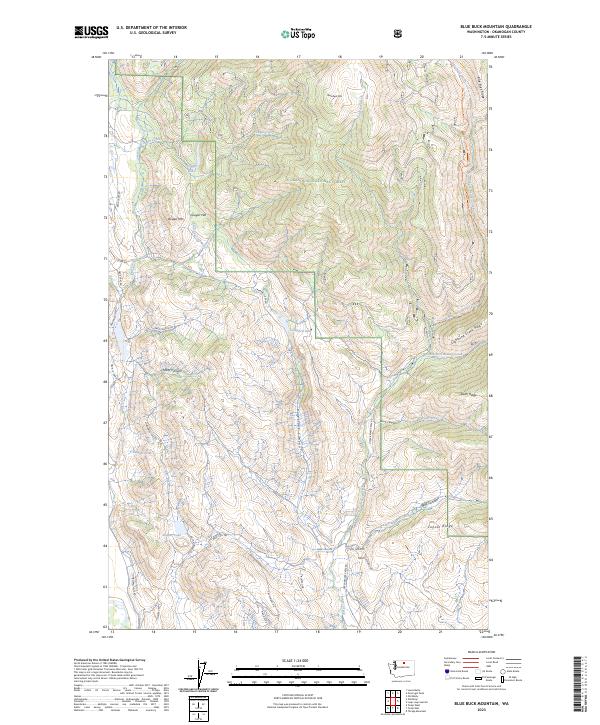 USGS Topographic Map – Blue Buck Mountain