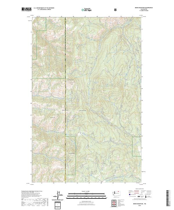 USGS Topographic Map – Bodie Mountain