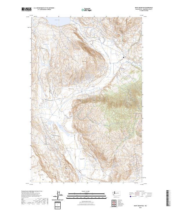 USGS Topographic Map – Boot Mountain
