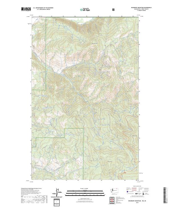 USGS Topographic Map – Boundary Mountain