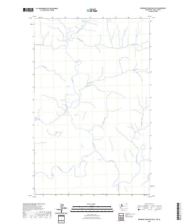 2023 Map of Boundary Mountain OE N, 2023 Print