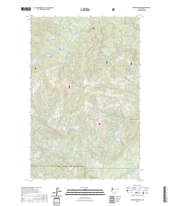 USGS Topographic Map – Boyer Mountain