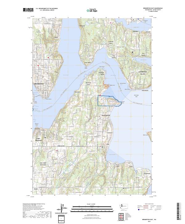 USGS Topographic Map – Bremerton East