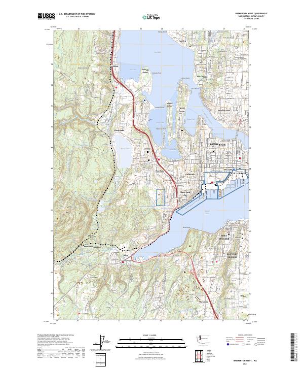 USGS Topographic Map – Bremerton West
