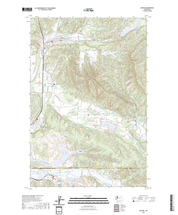 USGS Topographic Map – Bucoda
