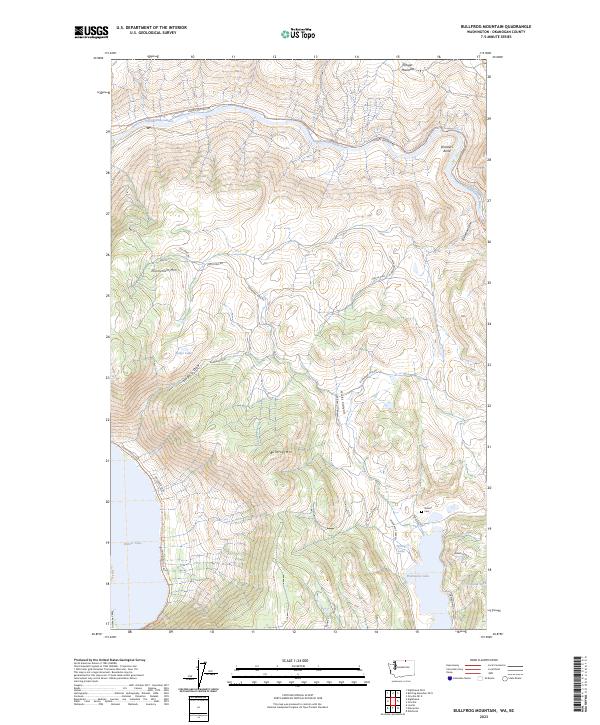 USGS Topographic Map – Bullfrog Mountain
