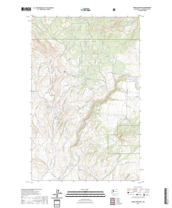 USGS Topographic Map – Burge Mountain
