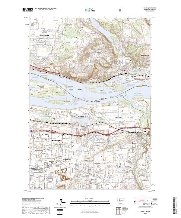 USGS Topographic Map – Camas