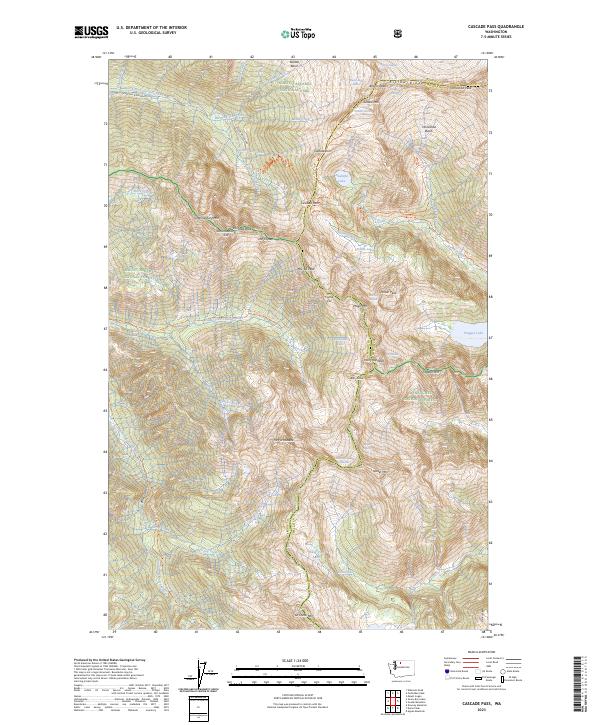 USGS Topographic Map – Cascade Pass