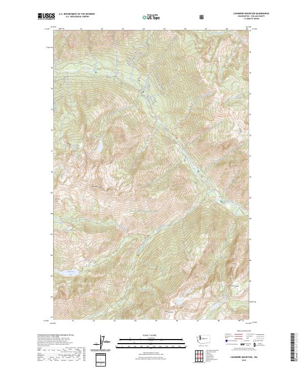 USGS Topographic Map – Cashmere Mountain