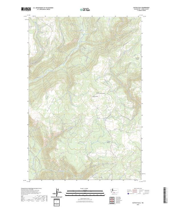 USGS Topographic Map – Castile Falls
