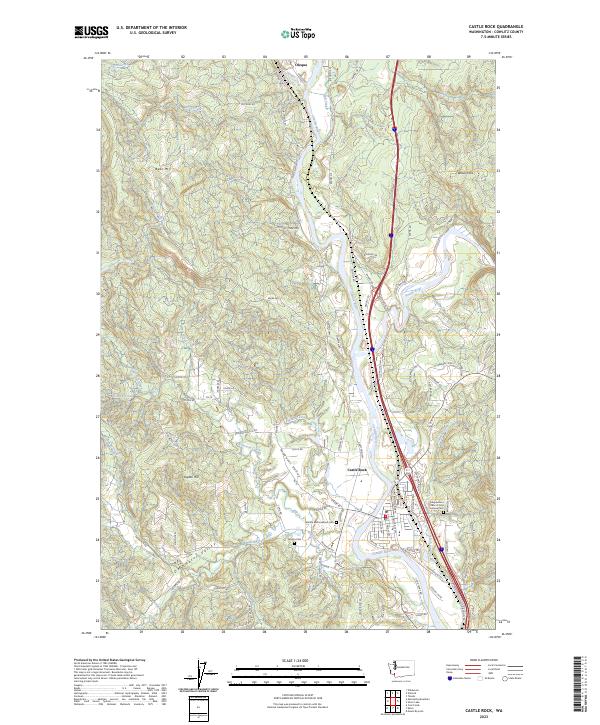 USGS Topographic Map – Castle Rock
