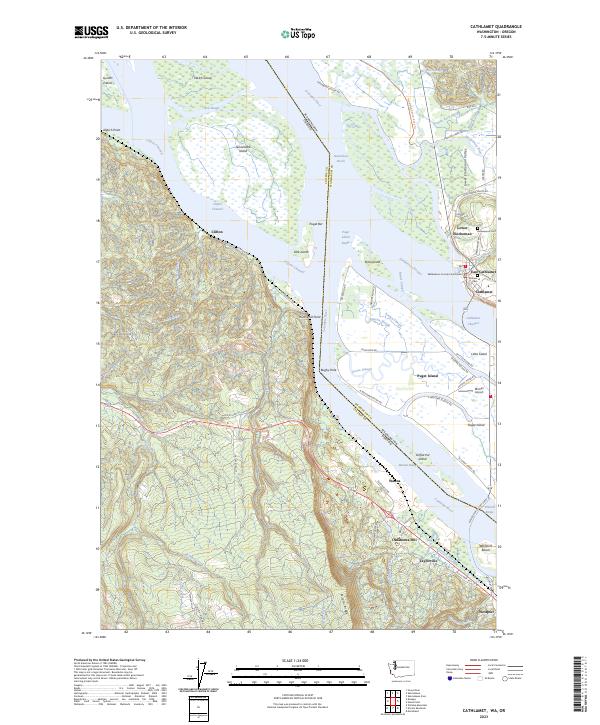 USGS Topographic Map – Cathlamet