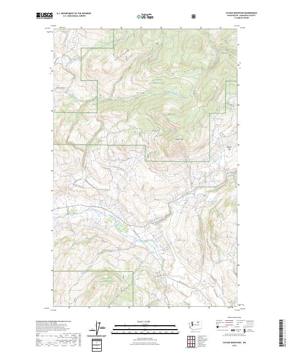 USGS Topographic Map – Cayuse Mountain