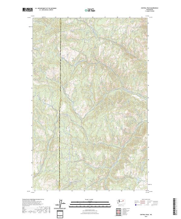 USGS Topographic Map – Central Peak