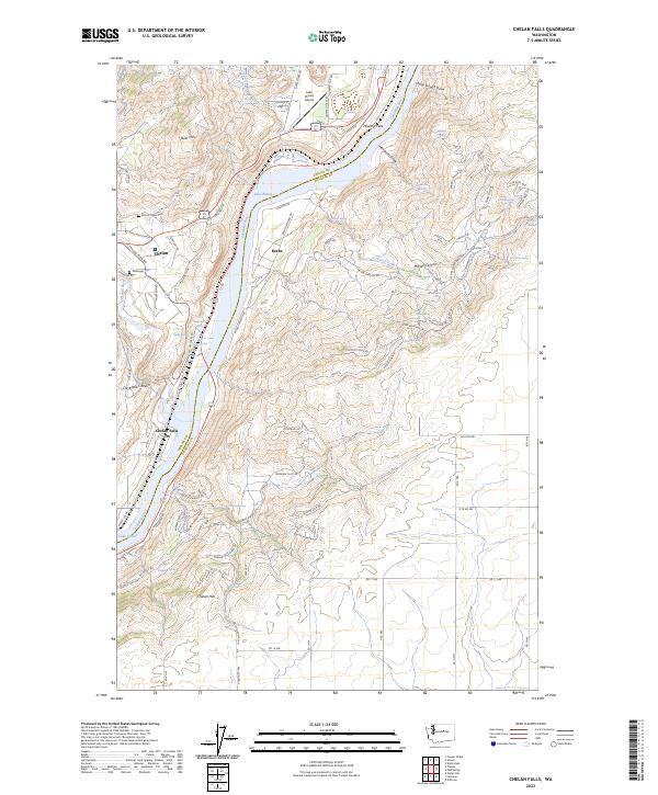 USGS Topographic Map – Chelan Falls
