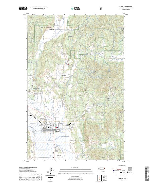 USGS Topographic Map – Chewelah