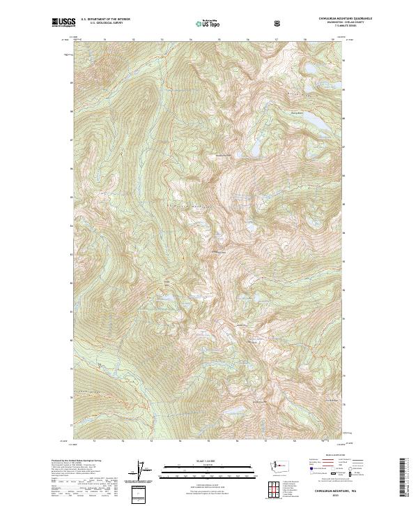 USGS Topographic Map – Chiwaukum Mountains