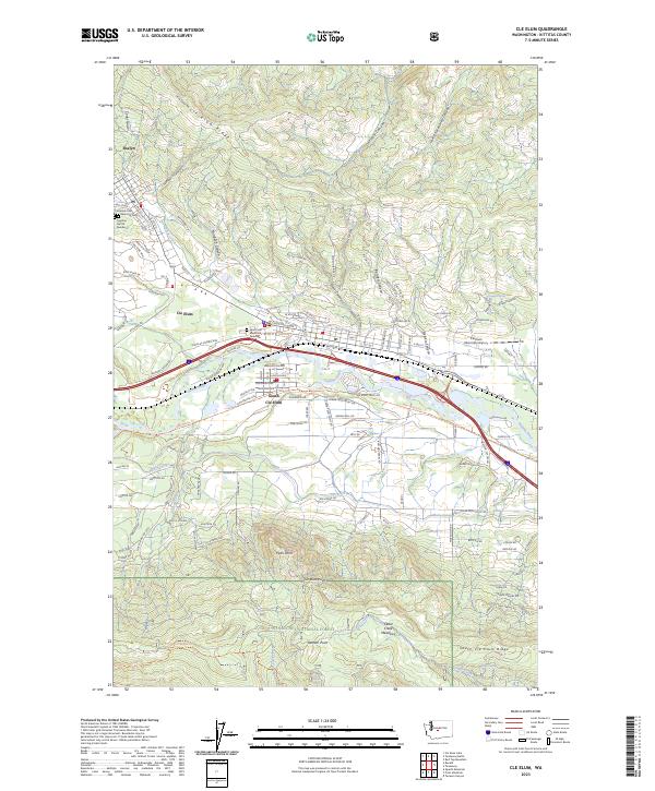 USGS Topographic Map – Cle Elum