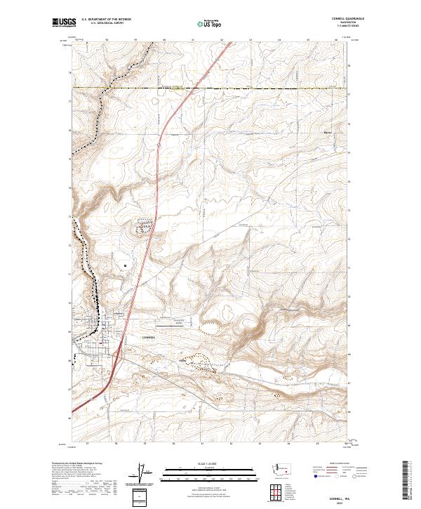 USGS Topographic Map – Connell