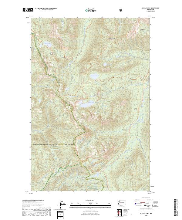 USGS Topographic Map – Cougar Lake