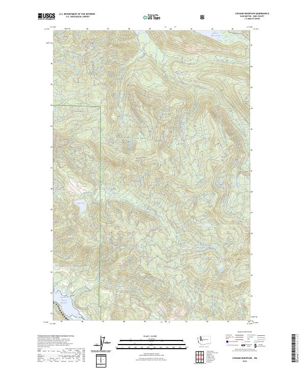 USGS Topographic Map – Cougar Mountain