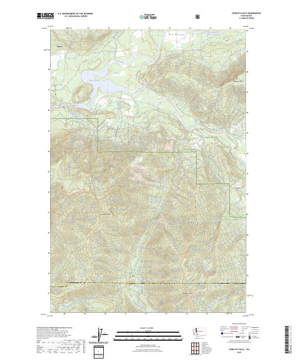 USGS Topographic Map – Cowlitz Falls