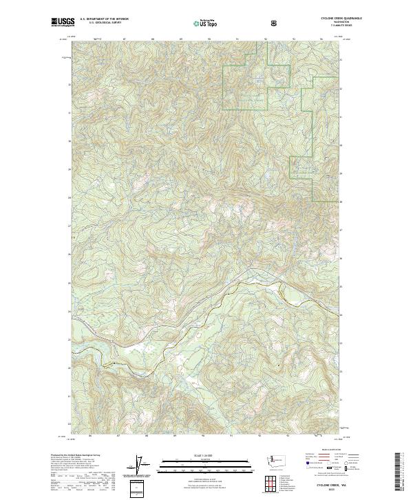 USGS Topographic Map – Cyclone Creek