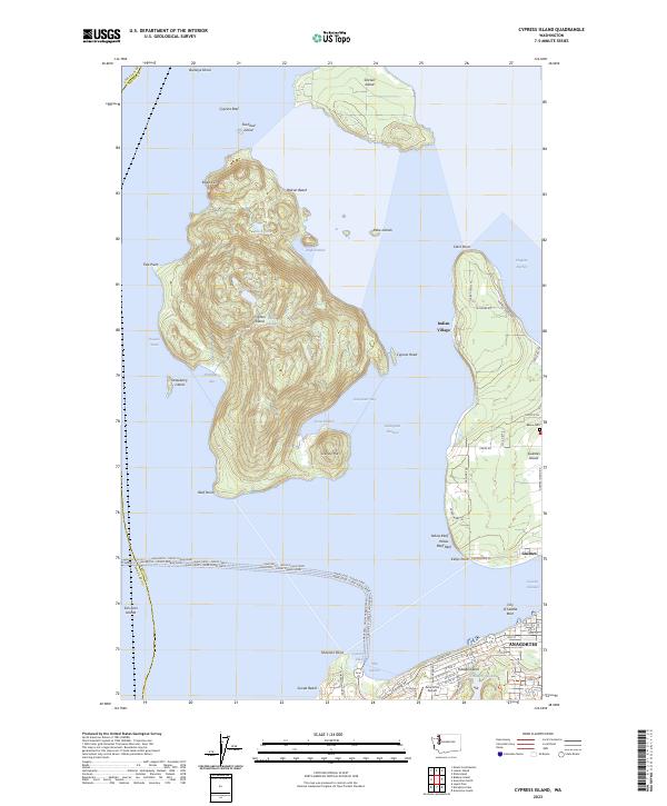 USGS Topographic Map – Cypress Island