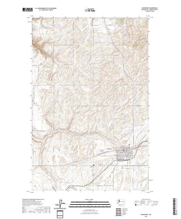 USGS Topographic Map – Davenport