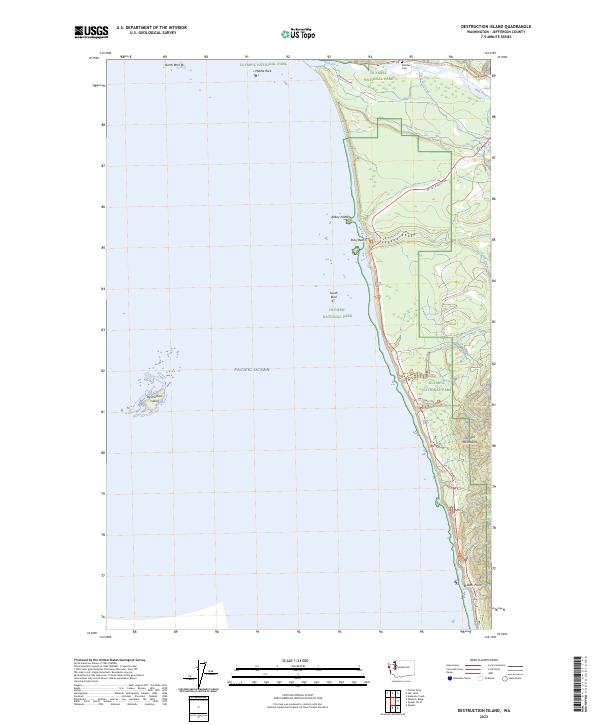 USGS Topographic Map – Destruction Island