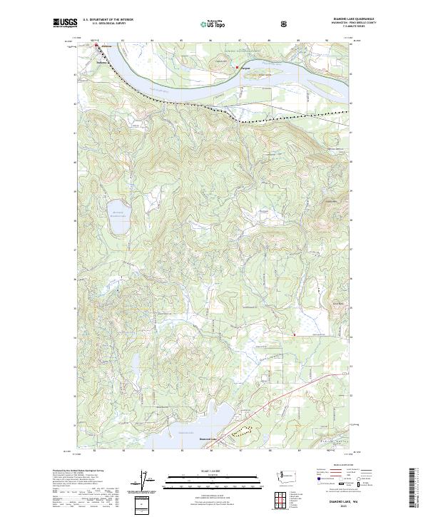 USGS Topographic Map – Diamond Lake
