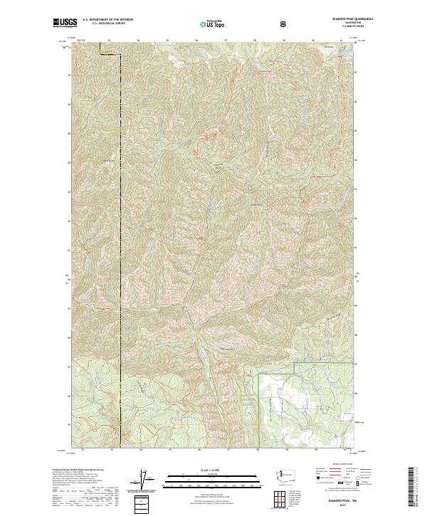 USGS Topographic Map – Diamond Peak