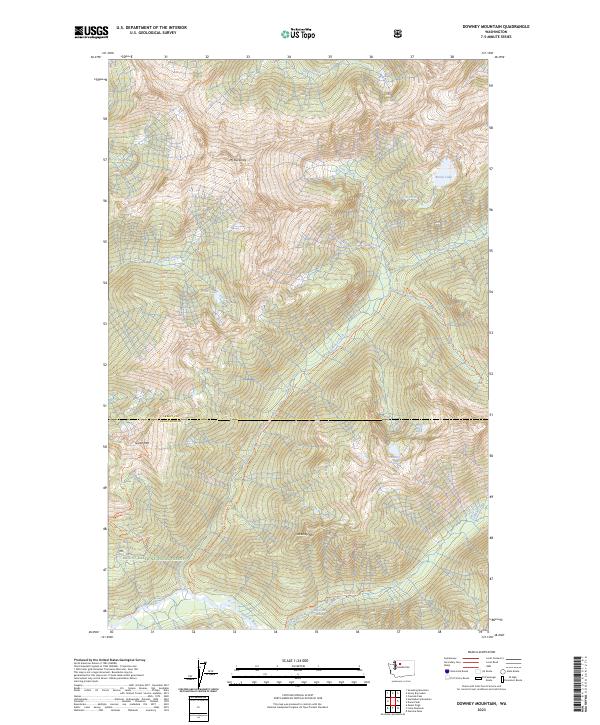 USGS Topographic Map – Downey Mountain