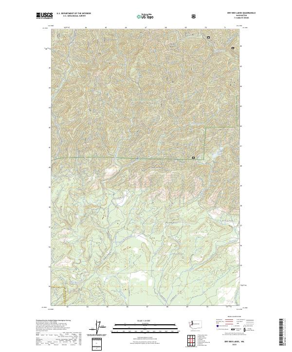 USGS Topographic Map – Dry Bed Lakes