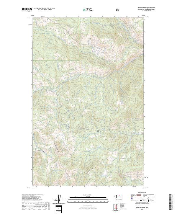 USGS Topographic Map – Duncan Ridge
